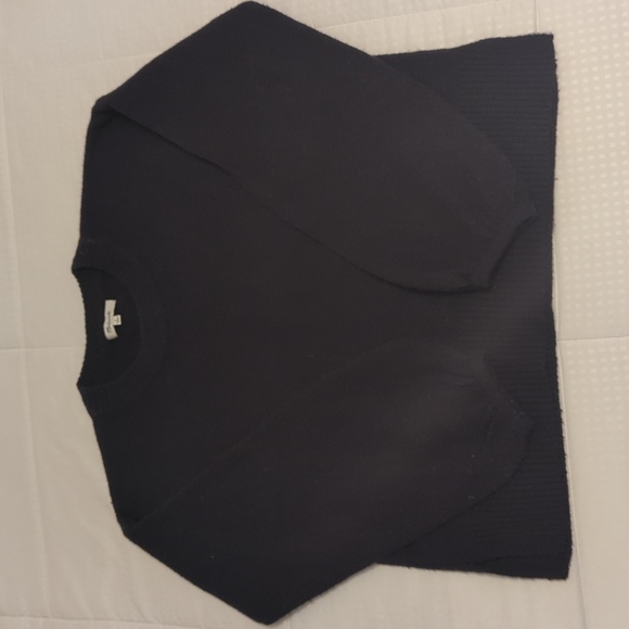 Madewell Women's Classic Black Crew Neck Long Bell Sleeved Black Small Sweater - Picture 4 of 7